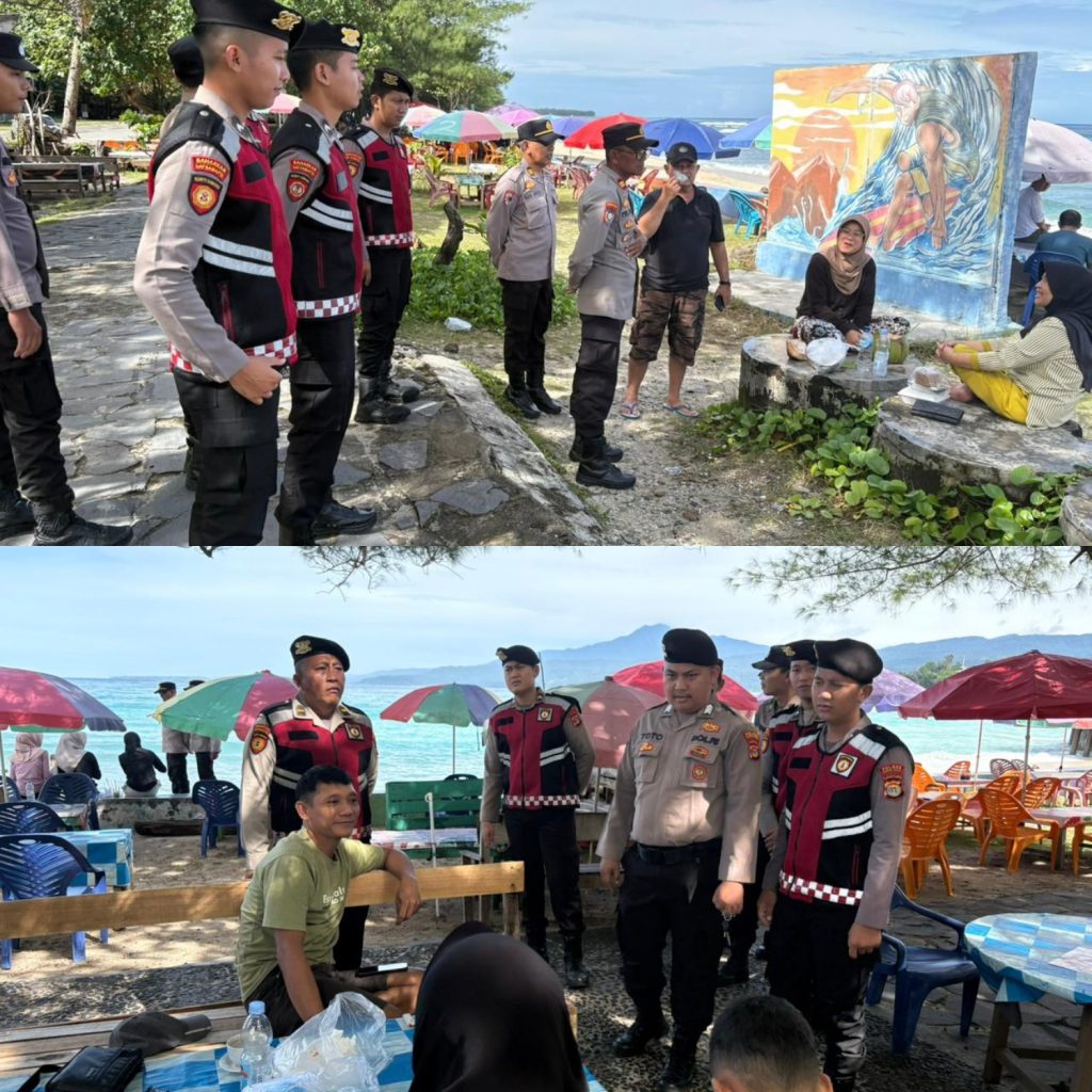 IMBAUAN POLRES PESISIR BARAT BAGI PENGUNJUNG WISATA PANTAI