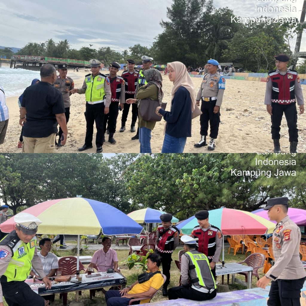 POLRES PESISIR BARAT BERI EDUKASI KESELAMATAN DI PANTAI LABUHAN JUKUNG