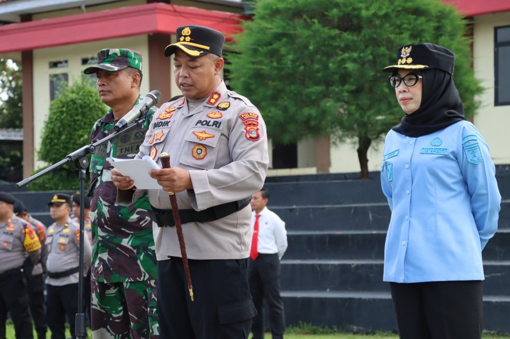 Amankan Mudik Lebaran, Polres Way Kanan Apel Gelar Pasukan Operasi Ketupat 2026