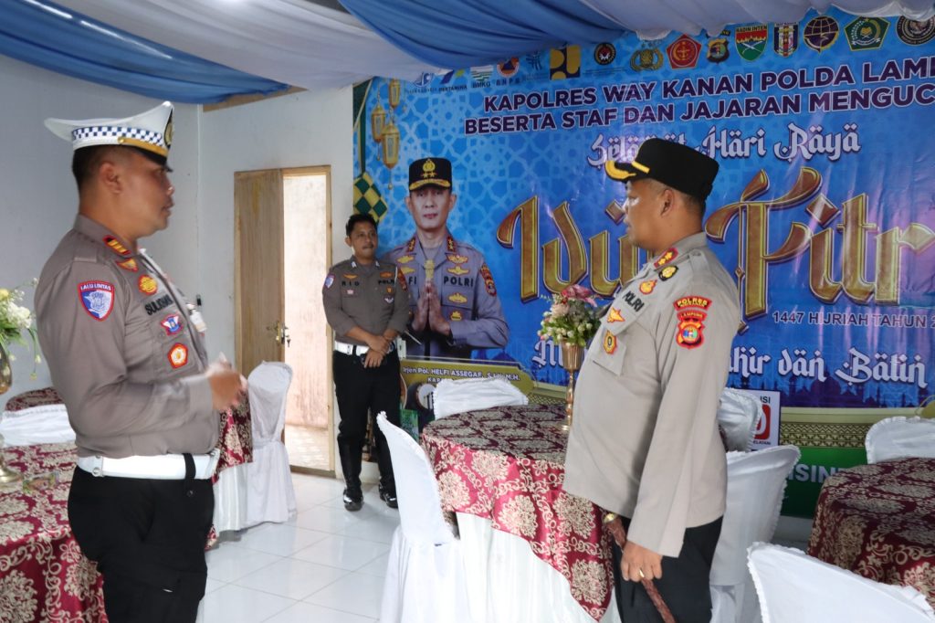 Kapolres Way Kanan Cek Pos Yan Lebaran 1447 H di Rest Area Gunung Labuhan