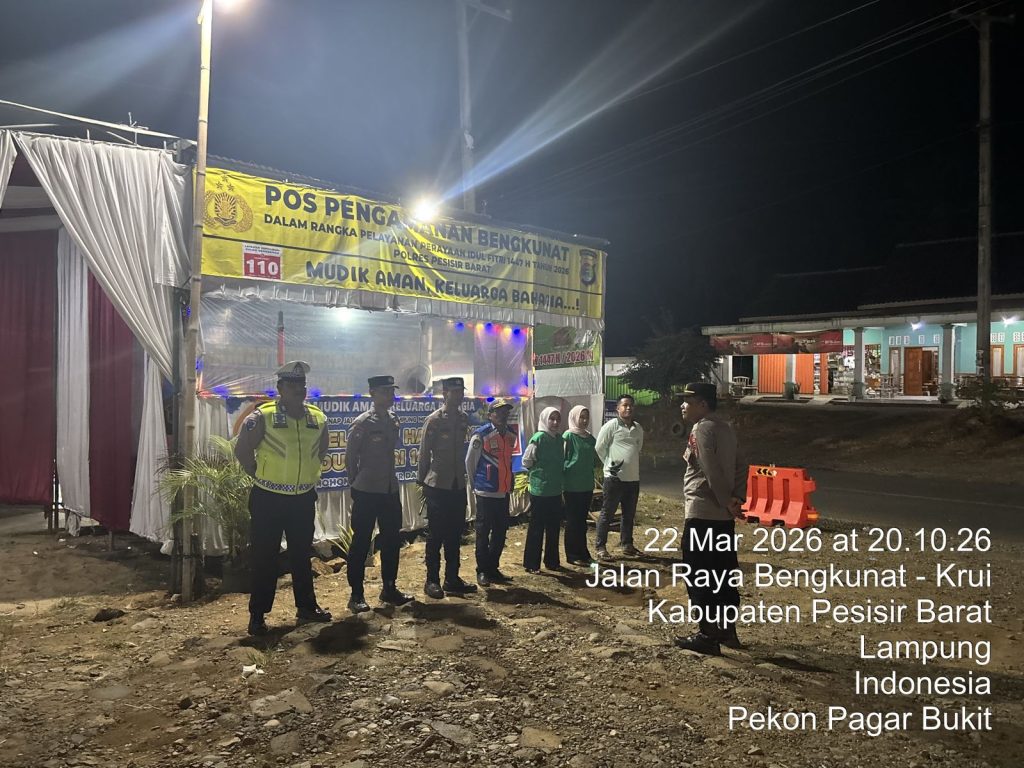 KEGIATAN POS PENGAMANAN BENGKUNAT POLRES PESISIR BARAT DALAM RANGKA OPS KETUPAT KRAKATAU 2026