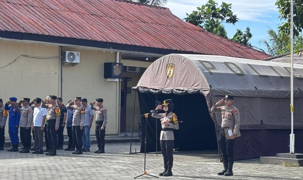 KAPOLRES PESISIR BARAT PIMPIN APEL PERSIAPAN PENGAMANAN KUNJUNGAN PRESIDEN TIMOR LESTE