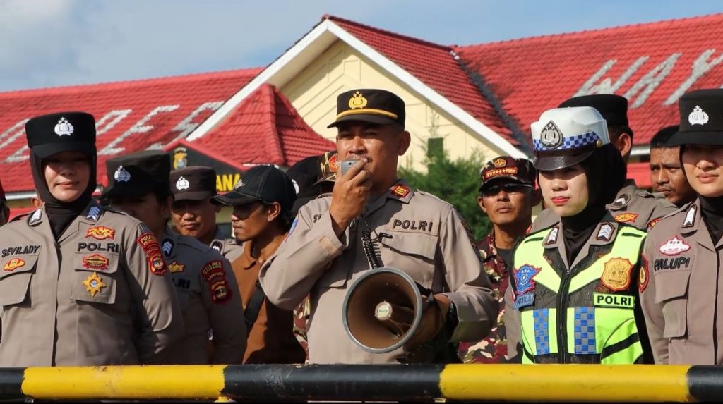 Tingkatkan Kesiapsiagaan Personel, Polres Way Kanan Gelar Sispam Mako