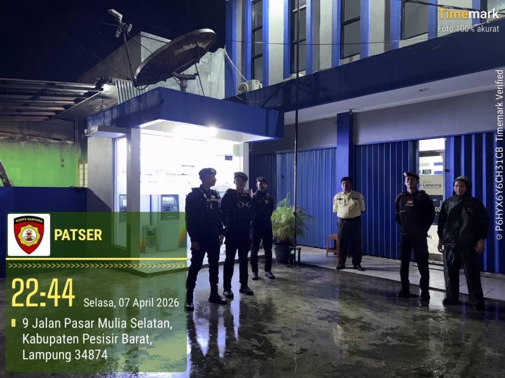 SAT SAMAPTA POLRES PESISIR BARAT GELAR PATROLI PREVENTIF CEGAH KEJAHATAN MALAM HARI