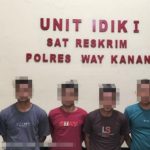 Polres Way Kanan Amankan Diduga Enam Pelaku Pembalakan Liar di Register 42 Blambangan Umpu