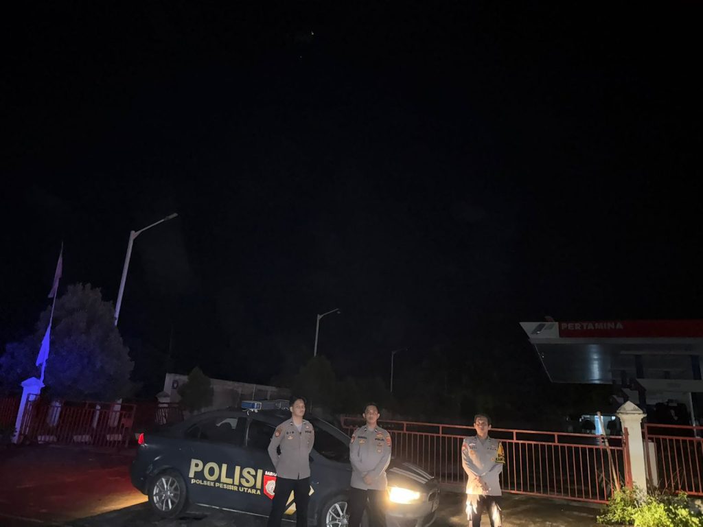 POLSEK PESISIR UTARA GELAR PATROLI BLUE LIGHT, JAGA KAMTIBMAS TETAP KONDUSIF