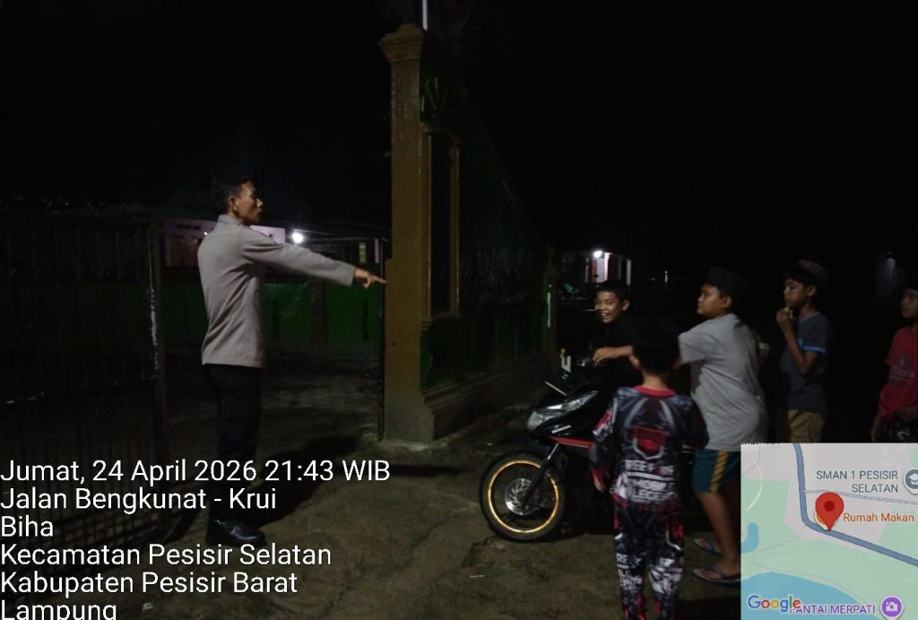 JAGA SITUASI KONDUSIF, PERSONEL POLSEK PESISIR SELATAN LAKSANAKAN PATROLI KRYD
