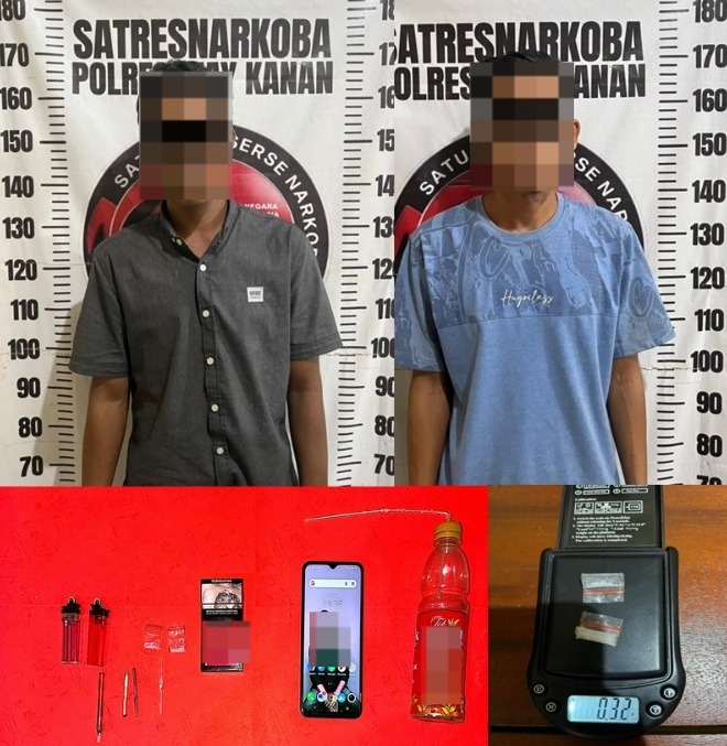 Polres Way Kanan Ringkus Dua Pria Diduga Edarkan Sabu di Negeri Bumi Putra