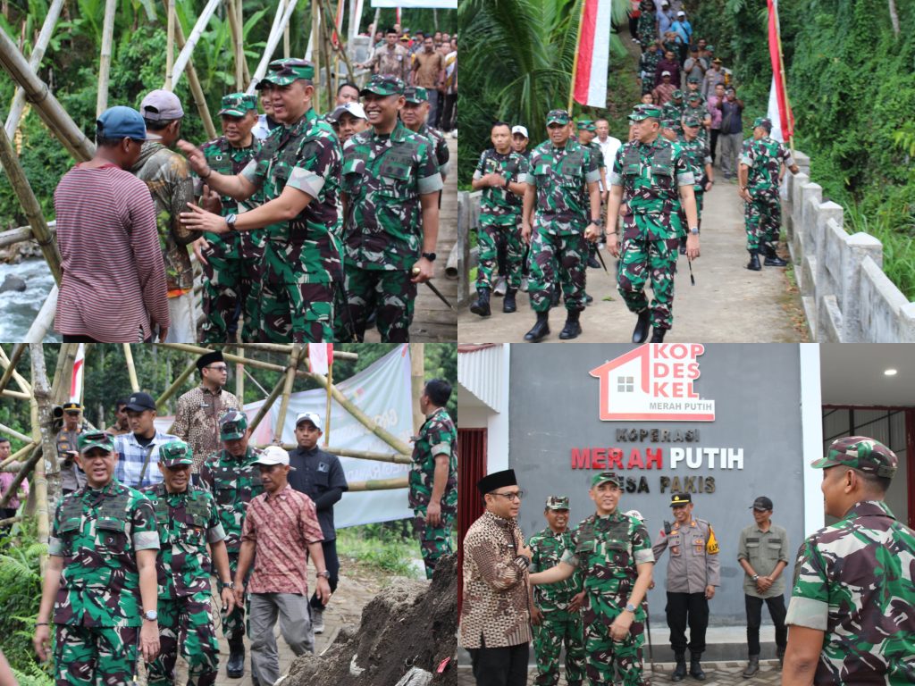 Pangdam V/Brawijaya Tinjau Pembangunan Jembatan Perintis Garuda dan KDKMP di Wilayah Kodim 0824/Jember