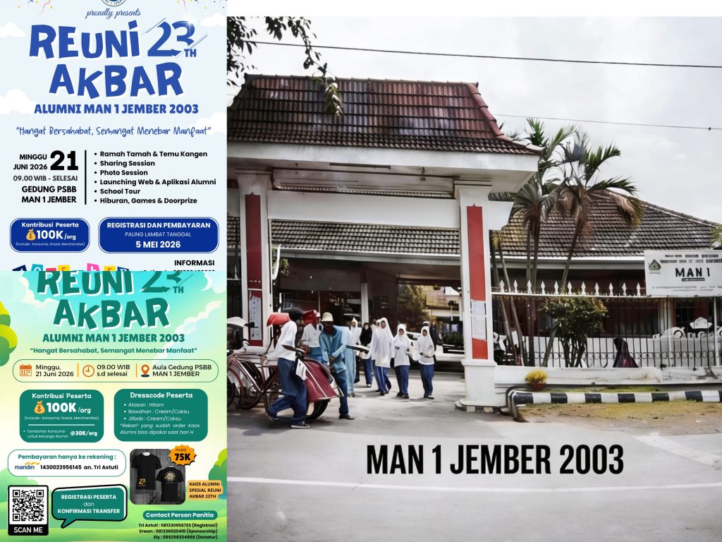 Reuni 23 Tahun: Alumni 2003 MAN 1 Jember Siap Satukan Kenangan Perkuat Kepedulian