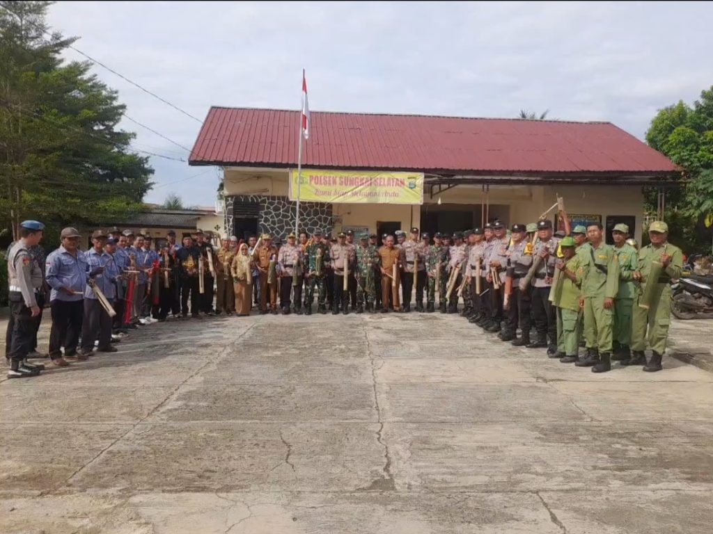Jalin Sinergitas, Polsek Sungkai Selatan Gelar Apel Sabuk Kamtibmas