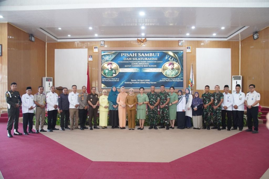 Perkuat Sinergi Daerah, Pemkab Way Kanan Gelar Pisah Sambut Komandan Lanudad Gatot Soebroto