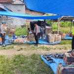 BERIKAN RASA AMAN POLSEK PESISIR UTARA SAMPAIKAN HIMBAUAN KAMTIBMAS DI PUSAT PERBELANJAAN