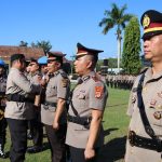 Polres Way Kanan Gelar Upacara Sertijab Kasat Samapta, Kasihumas dan Kapolsek Negeri Besar