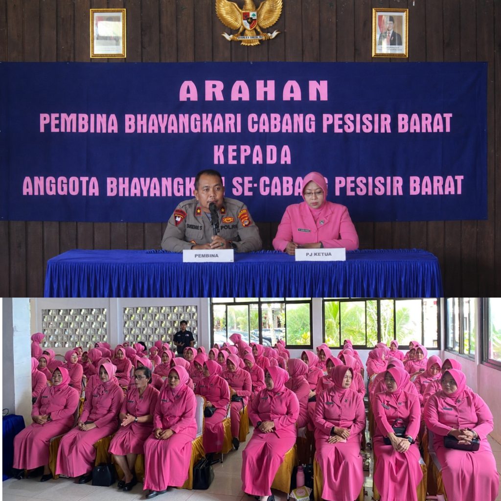 SELAKU PEMBINA, WAKAPOLRES PESISIR BARAT BERIKAN ARAHAN KEPADA BHAYANGKARI SE-CABANG PESISIR BARAT, DIGELAR PULA KEGIATAN UMKM