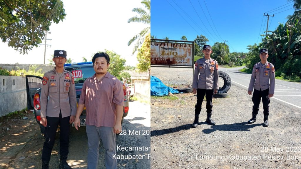 Personel Polsek Ngaras dan Polsubsektor Selendang Mayang Polres Pesisir Barat Laksanakan Patroli Janji Jaga