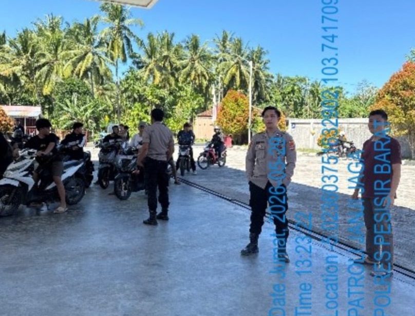 Personel Polsek Pesisir Utara Polres Pesisir Barat Laksanakan Kegiatan KRYD Patroli QR Janji Jaga