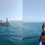 POLRES PESISIR BARAT TERJUNKAN SAT POLAIRUD SAAT LOMBA DAYUNG DI PERAIRAN TELUK SETABAS KABUPATEN PESISIR BARAT