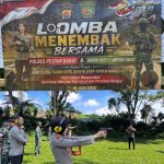 PERINGATI HUT POLRI KE-80, POLRES PESISIR BARAT DAN KODIM 0422/LAMPUNG BARAT GELAR LOMBA MENEMBAK BERSAMA
