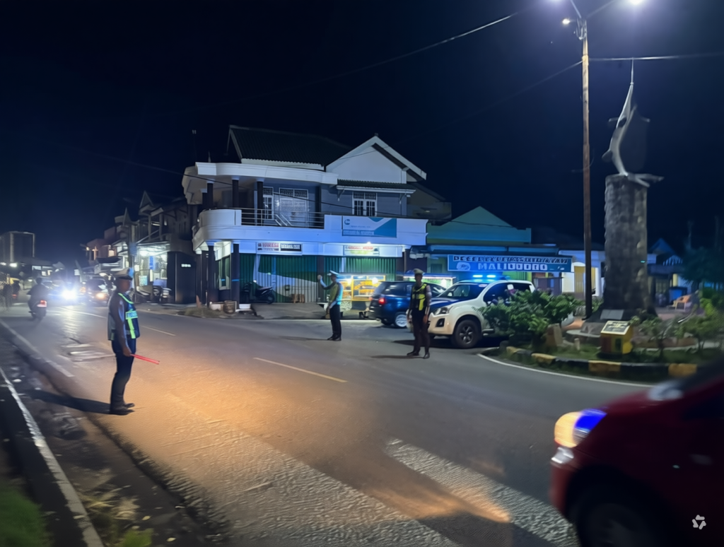 Satlantas Polres Pesisir Barat Gelar Patroli Blue Light, Jaga Keamanan dan Kelancaran Arus Lalu Lintas