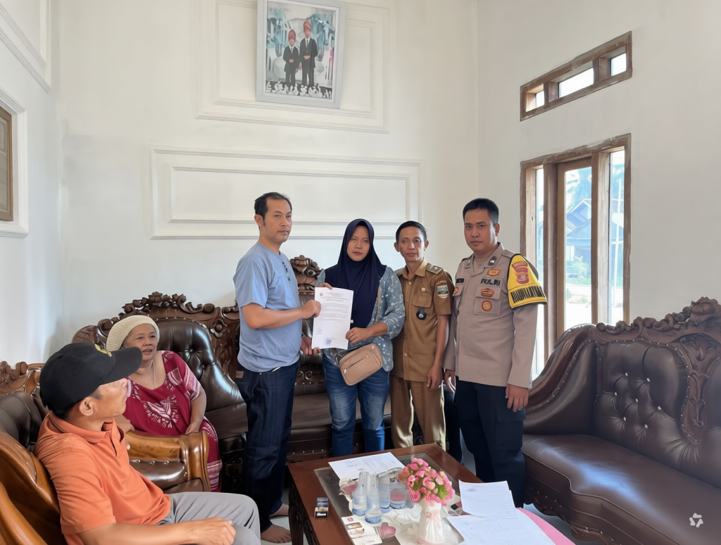 Bhabinkamtibmas Polsek Ngaras Mediasi Sengketa Tanah, Warga Sepakat Jaga Kondusivitas