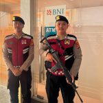 Unit Pam Obvit Polres Pesisir Barat Laksanakan Pengamanan Kantor Bank BNI Krui