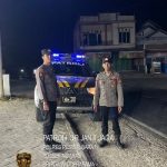 Antisipasi Kejahatan, Polsek Ngaras Gelar Patroli Malam