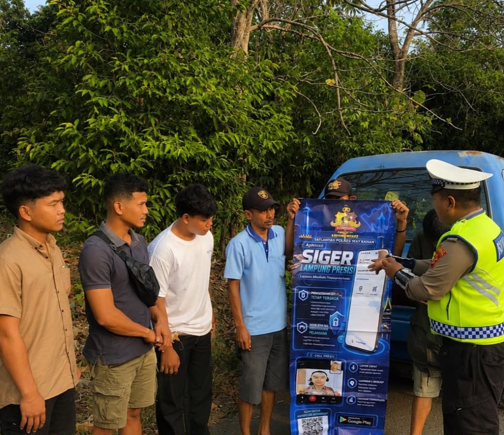 Polres Way Kanan Ajak Masyarakat Manfaatkan Penggunaan Aplikasi Siger Lampung Presisi