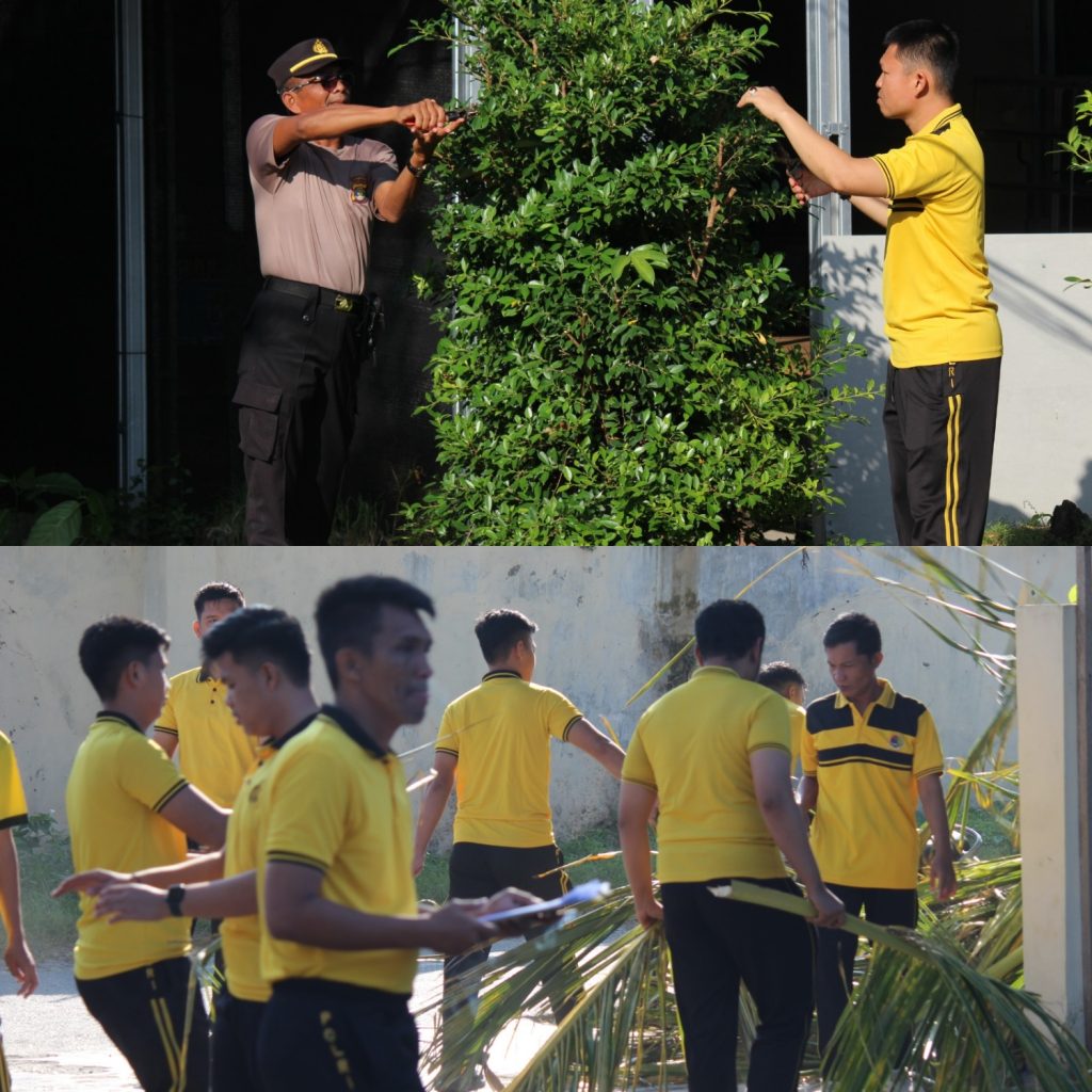 POLRES PESISIR BARAT KOMPAK JAGA KEBERSIHAN, SEMANGAT MENJAGA KEBUGARAN PERSONEL
