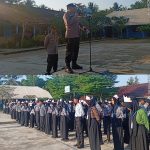 Personel Polsek Ngaras Polres Pesisir Barat Berikan Sosialisasi kepada Peserta MPLS SMAN 1 Ngambur