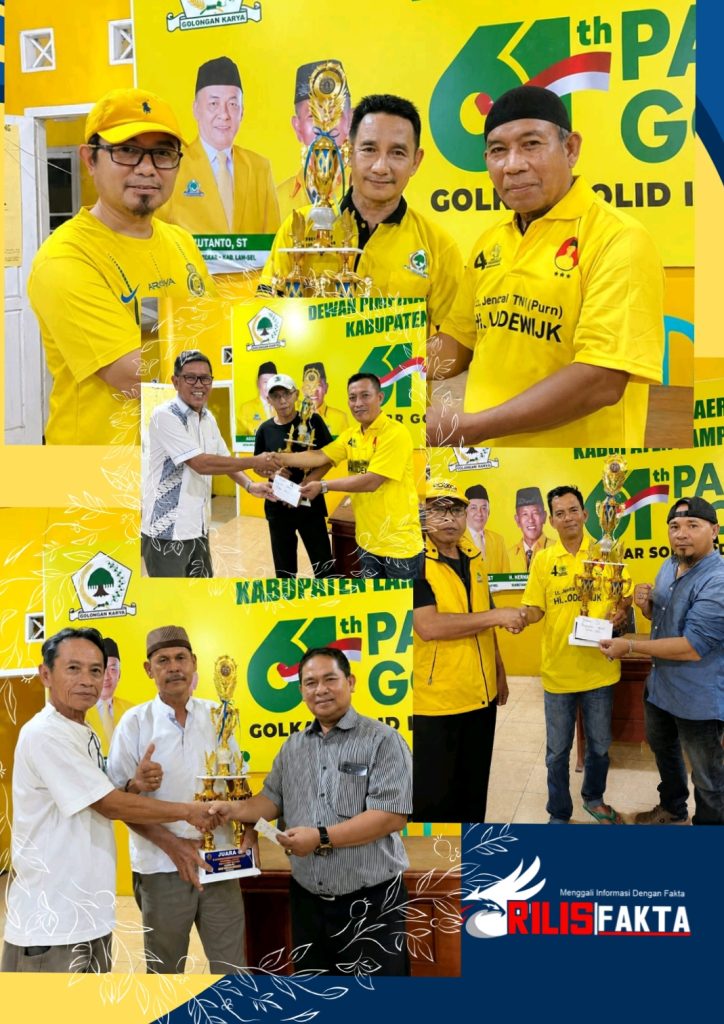 Wakili Ketua DPD, Ketua Harian Golkar Lamsel Apresiasi Perlombaan Domino Pra-Kualifikasi