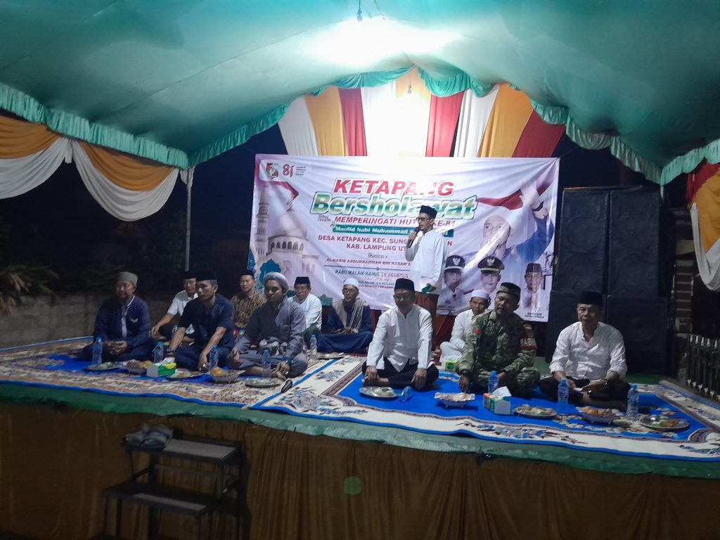 HUT RI ke-81, Desa Ketapang Gelar Sholawatan dan Do’a Bersama Al-Habib Abdurrahman Bin Hasan Al-Hadad