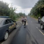 Polsek Gunung Labuhan Gerak Cepat Tangani Tumpahan Solar di Jalinsum, Cegah Kecelakaan Lalu Lintas