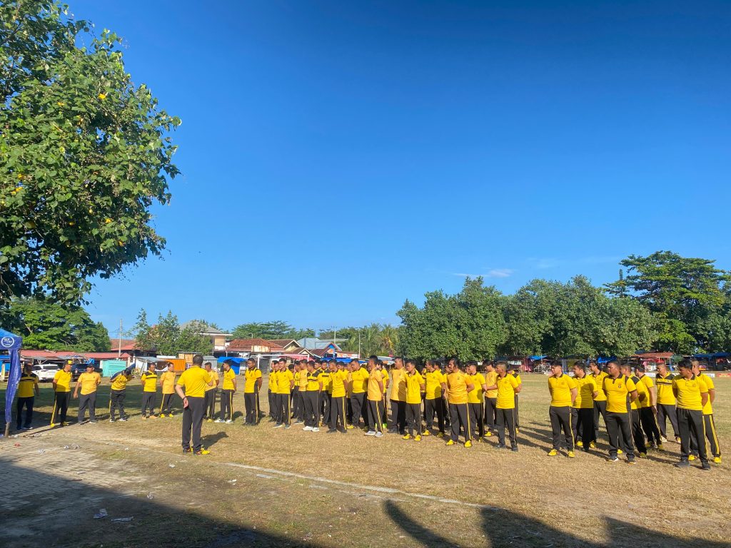 POLRES PESISIR BARAT LAKSANAKAN UJIAN KESAMAPTAAN JASMANI DAN BELADIRI POLRI SEMESTER II TAHUN 2026