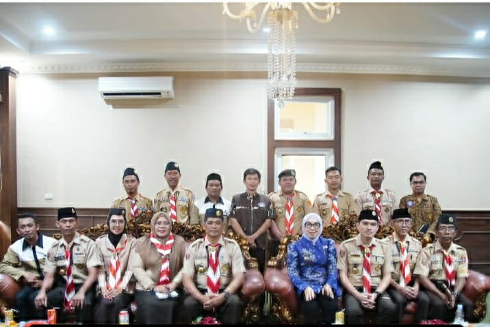 Bupati Way Kanan Terima Audiensi Kwarcab Pramuka