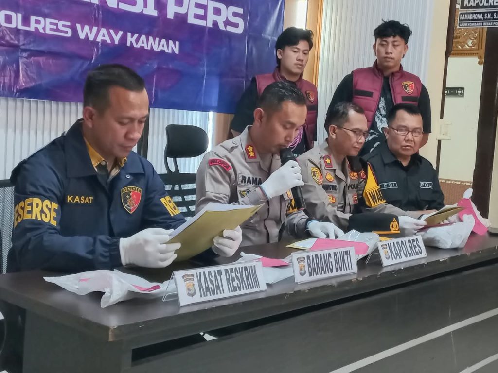 Kurang dari 12 Jam, Terduga Pelaku Pembunuh Security PT AKG Sungsang Serahkan Diri ke Polres Way Kanan