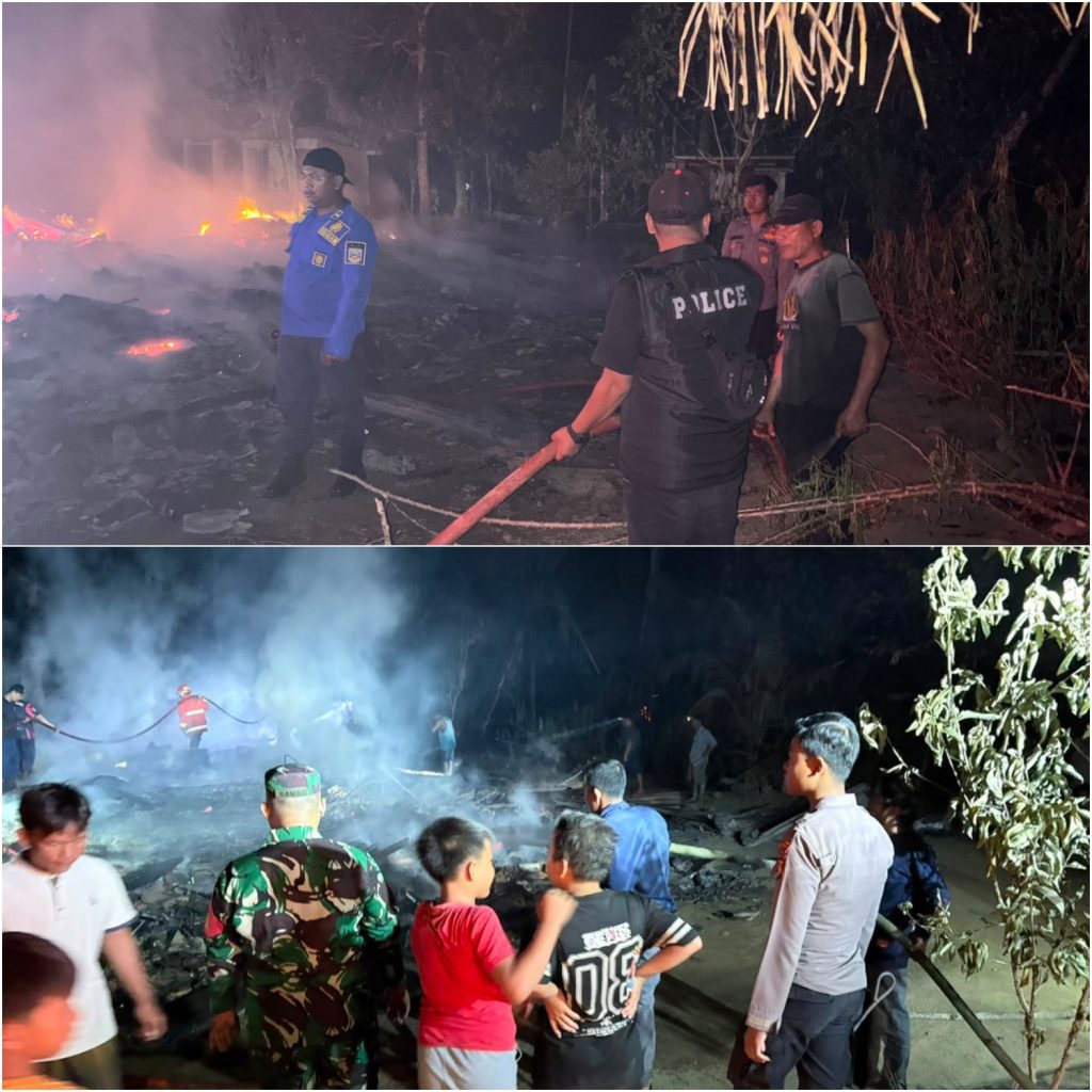 Dua Rumah Warga di Bengkunat Ludes Terbakar, Polisi Lakukan Penanganan