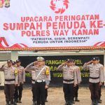 Polres Way Kanan Gelar Upacara HSP ke-98, Kobarkan Semangat Pemuda Patriotik, Gigih, dan Berempati